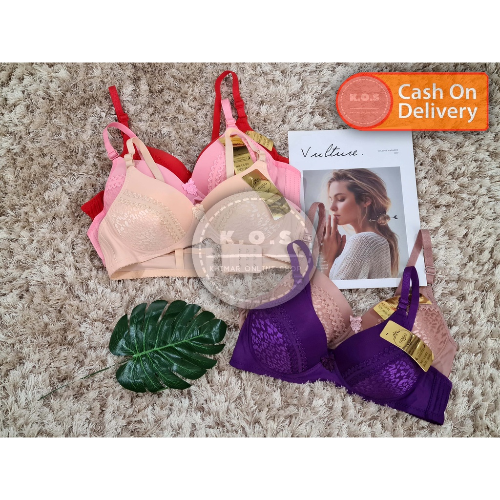 Bra bh import tanpa kawat kombinasi corak cantik size 36-42