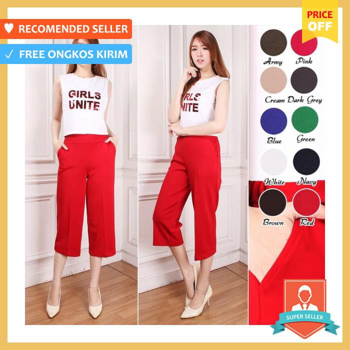 Celana Kulot 7/8 Scuba Lycos Ready Uk Besar