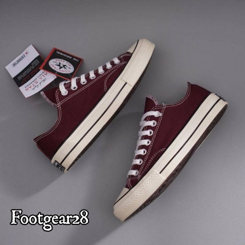 Sepatu Converse 70's Low Maroon / Marun Egret /Converse  70's Ox Dark Red Premium Hight Quality