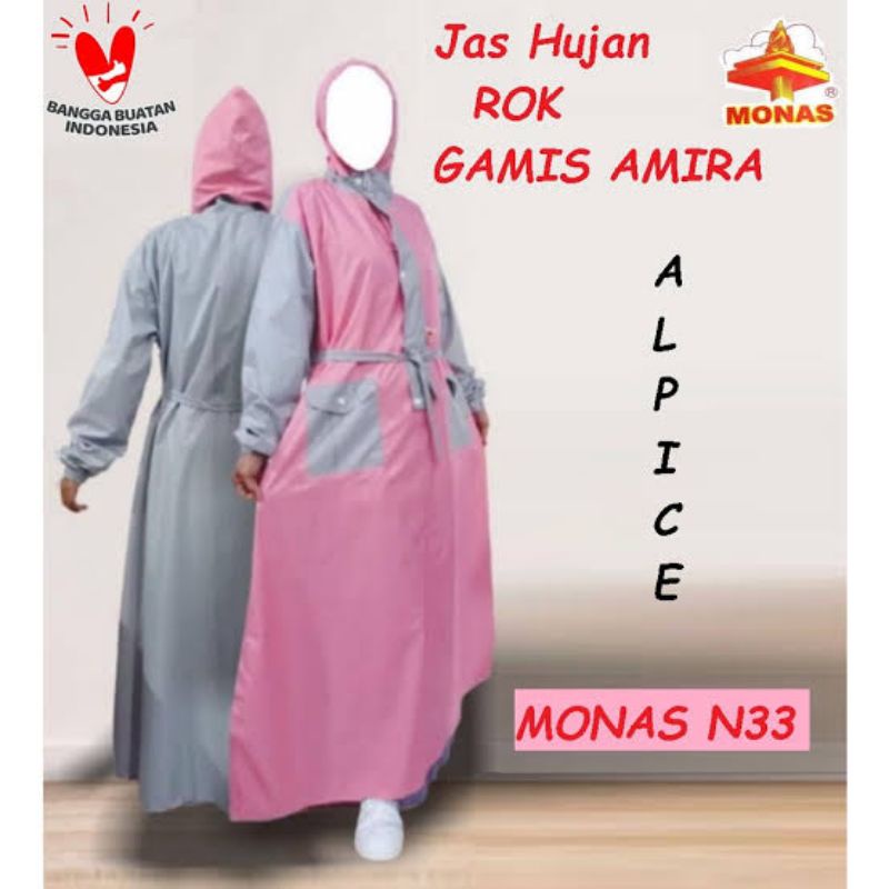 Jas hujan Gamis Monas original murah