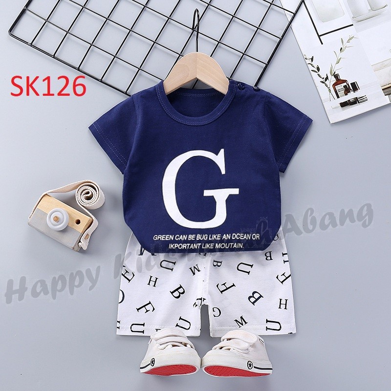 Setelan anak unisex / pakaian anak laki-laki / setelan anak perempuan / kaos celana anak 0-6tahun