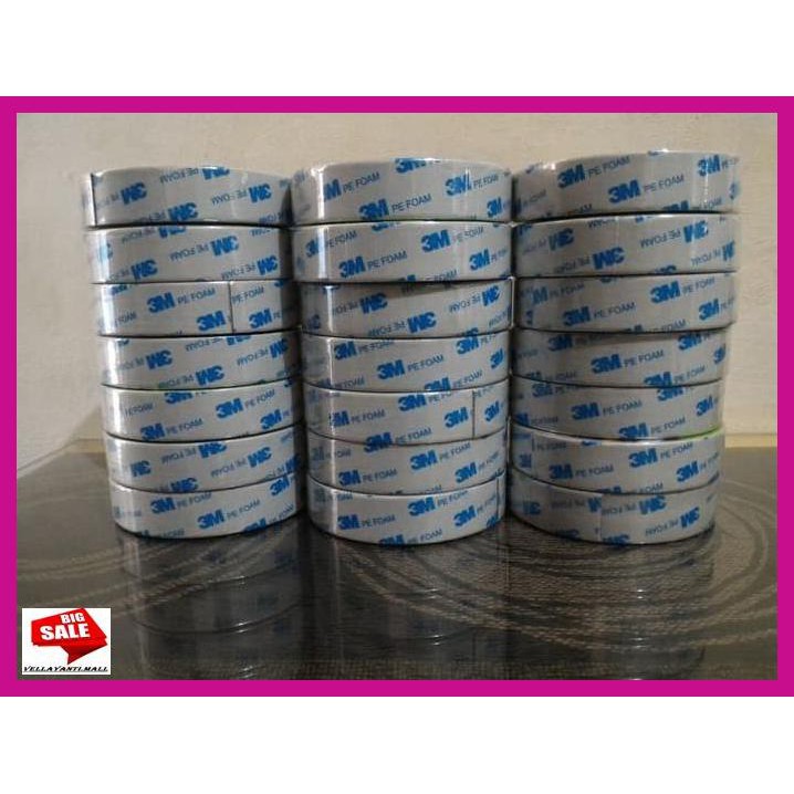 

PETKARCAR- DOUBLE TAPE 3M PE FOAM SELOTIP BUSA / PEREKAT MOBIL MOTOR 3M -ASLIII.