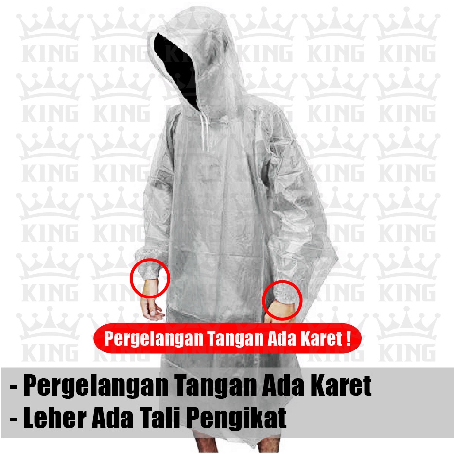 Baju APD Plastik Lengan Panjang Berkaret - Jas Hujan Plastik APD - Baju APD - Baju Plastik Pelindung