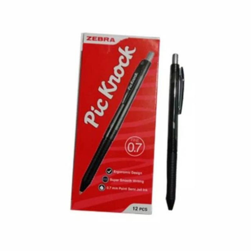 

Pulpen Pic-Knock Semi Gel Ink Zebra - 0.7 mm