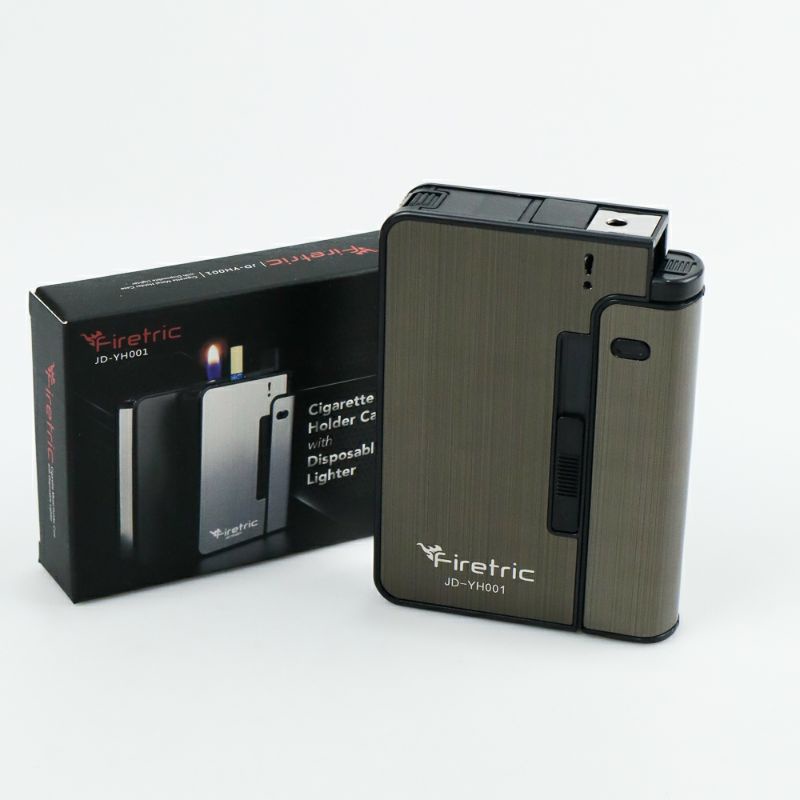 Firetric Kotak Rokok Fashion Bungkus Case with Lighter Korek Api Slot - JD-YH001