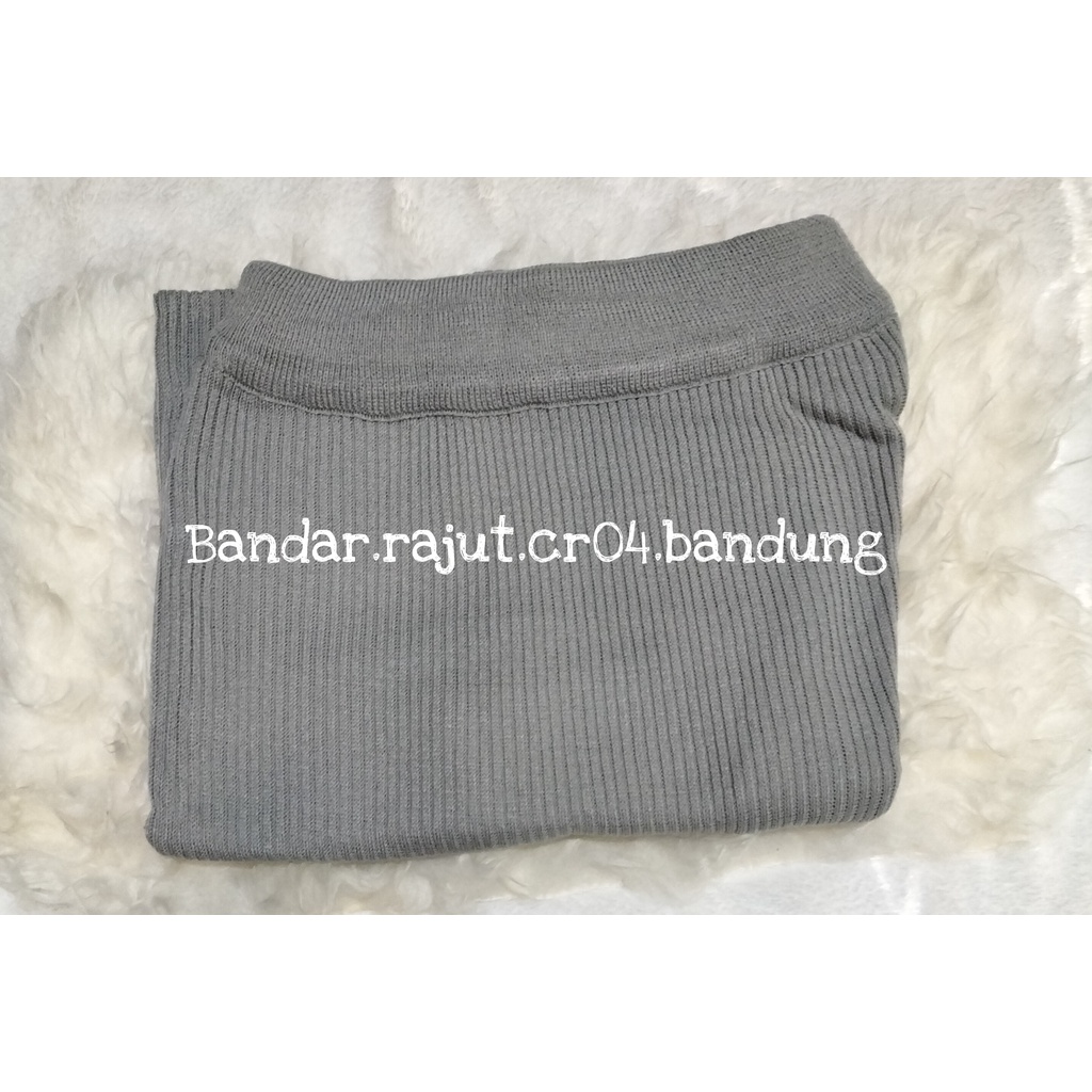 ROK RAJUT SPAN/ROK SPAN KNITED BRANDED 12 GATE.-Silver rok