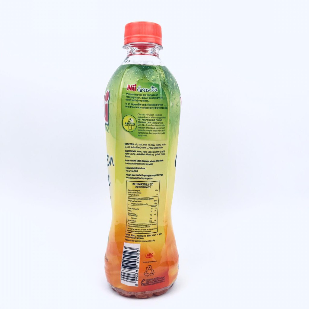 Nu Green Tea / Madu / 450ml / Tea rasa Madu