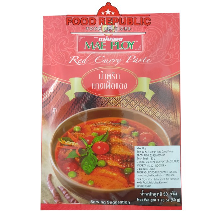 MAE PLOY RED CURRY PASTE 50 GR - KARI PASTA HIJAU IMPORT HALAL