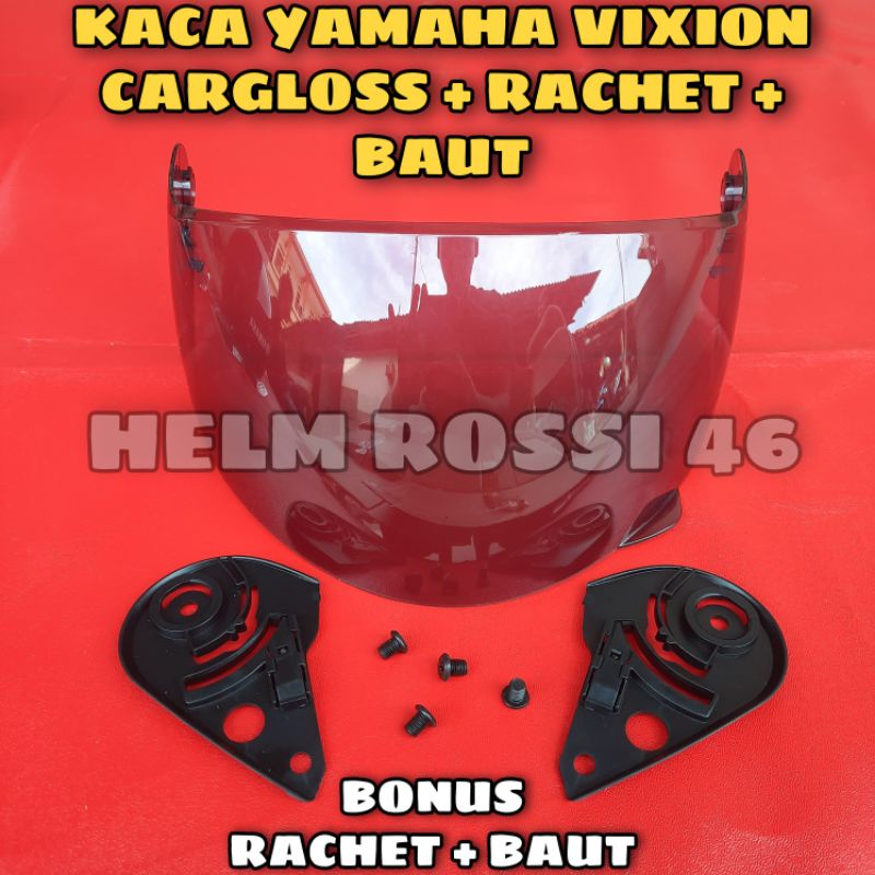 Kaca Yamaha Vixion Cargloss - MX KING - R15 - New Sport - YF-N4 - NFL || bonus rachet dan baut 4 pcs