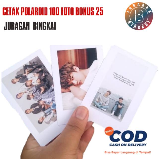  CETAK  POLAROID  2R  100 foto  Bonus 25 foto  Shopee Indonesia