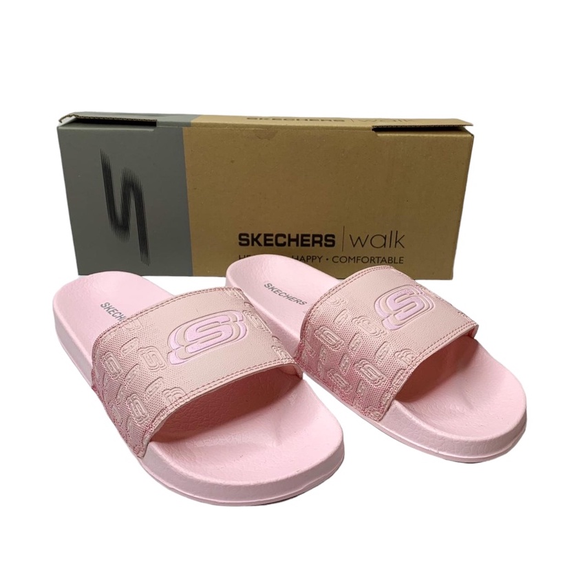 Sandal Skechers Wanita Slide Terbaru Sendal Cewek Sketchers Selop Kekinian Murah Sandal Skecher Cewek