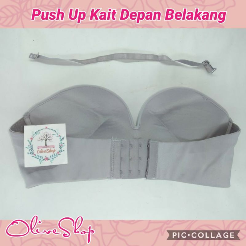 OliveShop ❤ Push Up Sugar Bra BH Bralette Polos Kait Depan Belakang Tanpa Tali