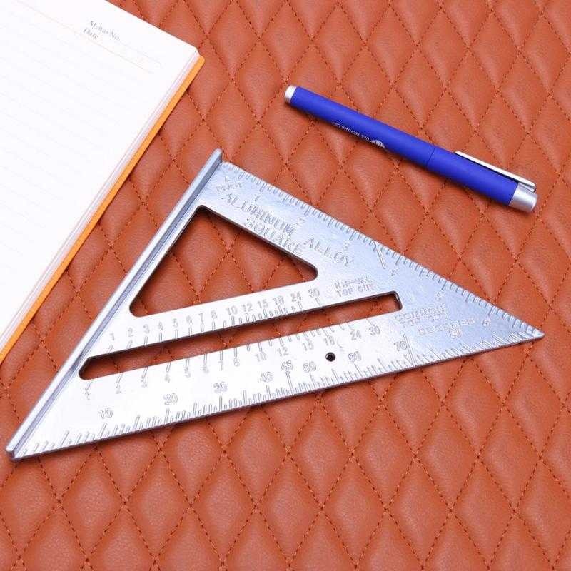 Penggaris Siku Mistar Triangle Ruler Aluminium - Gray