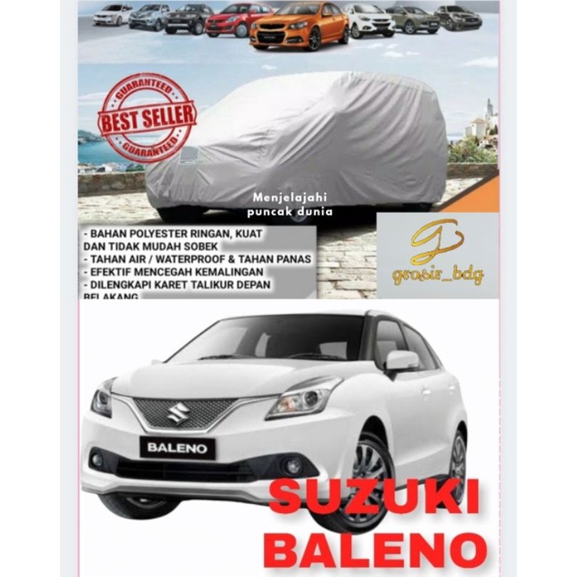 SELIMUT COVER MOBIL SEDAN BALENO SILVER POLOS SARUNG MOBIL BALENO