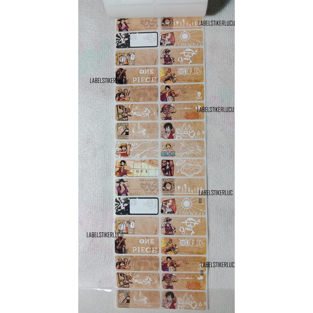 

Sticker Label Motif One piece (isi 42pcs) variasi gambar