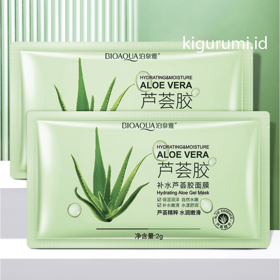 Aloe Vera Gel Masker Wajah Moisture Sleeping Sachet Mask BQ038