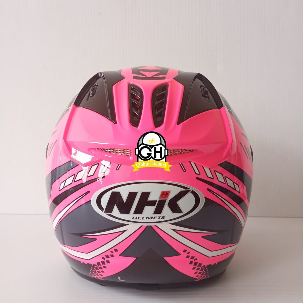 HELM NHK R6 PATROL PINK FLO SILVER NHK R-6 MOTIF PATROL PINK FLOURECENT SILVER