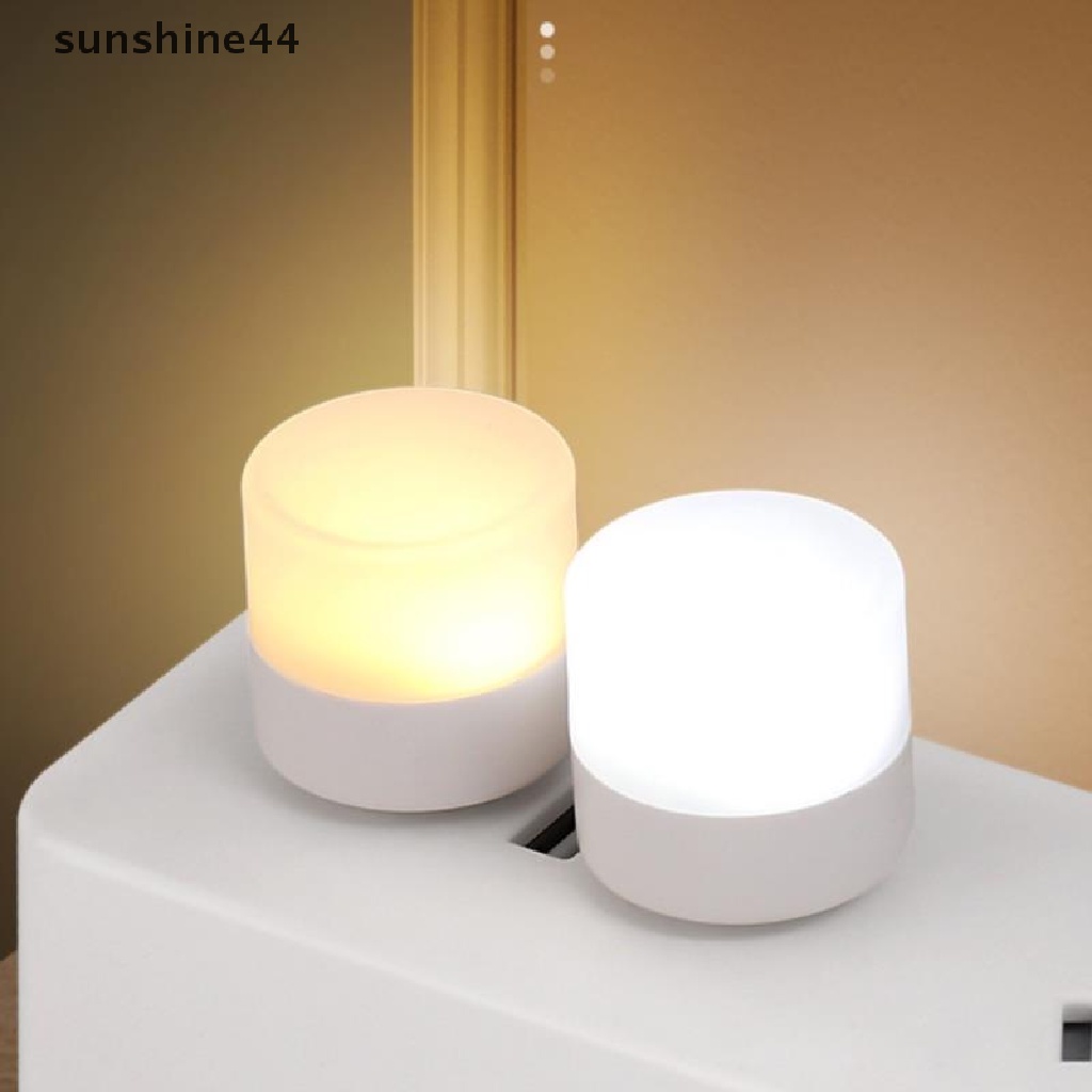 Sunshine Lampu Tidur LED Bentuk Buku Bulat Kecil Tenaga USB Power Charging