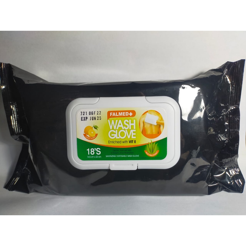 Wash Gloves Falmed 18 Sheet Parfumed