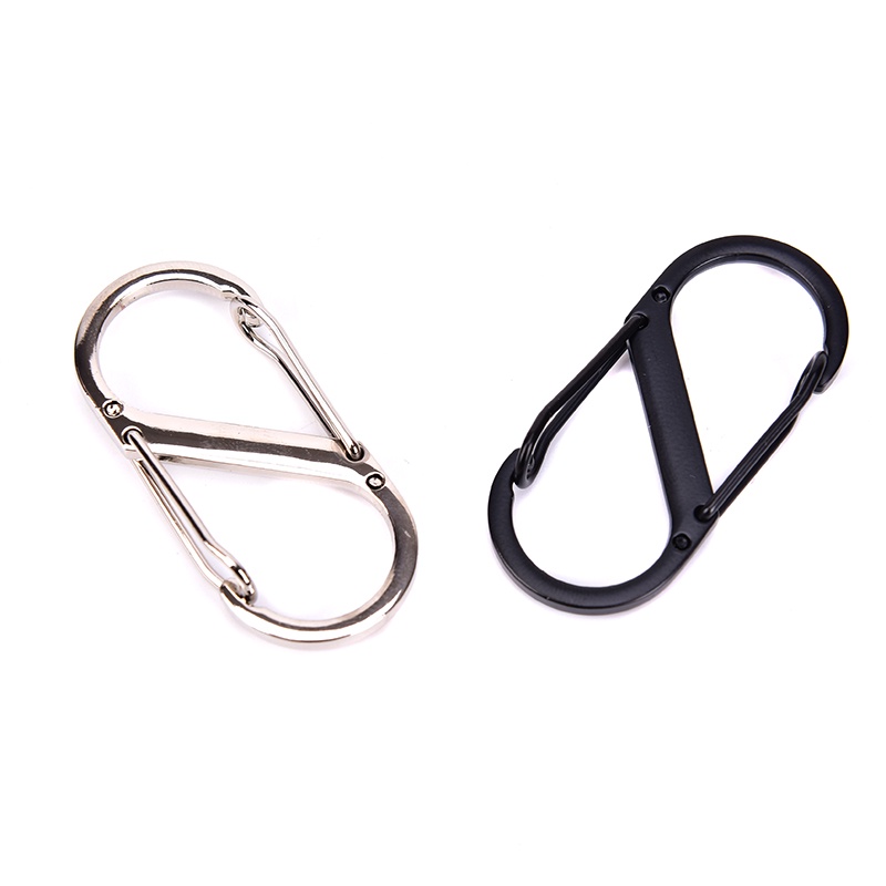 (LUCKID) 1pc Carabiner Multifungsi Bentuk S Bahan Stainless Steel Untuk Outdoor