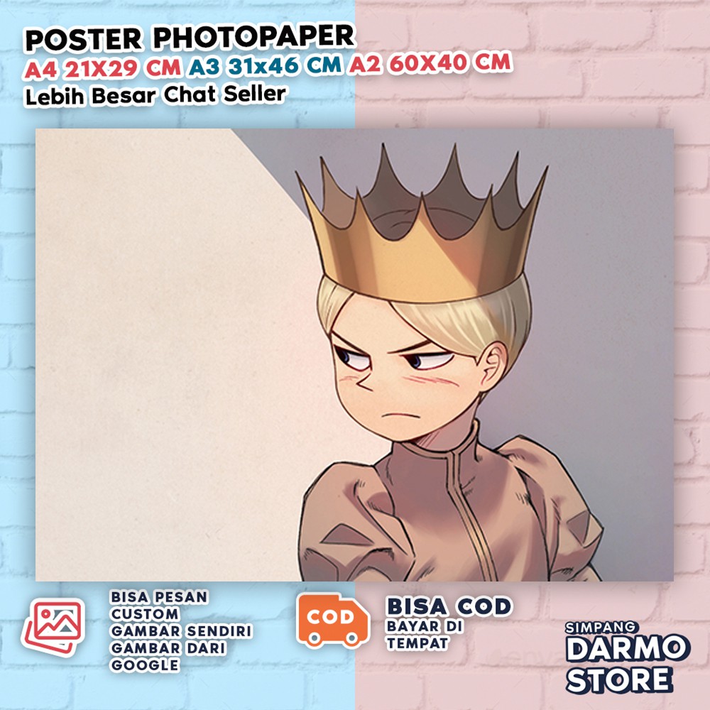 Poster Ousama Ranking Anime Ranking of Kings Wibu  Bojji Kage Daida Jiling Apis Dormas Hiasan dekora