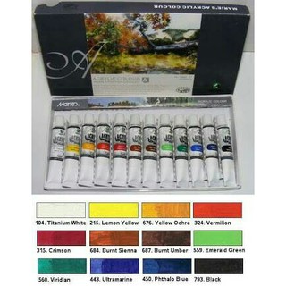 MARIE S ACRYLIC 12 COLOURS CAT AKRILIK CAT LUKIS CAT MARIE S ACRYLIC 12 COLOURS CAT AKRILIK CAT LUKIS CAT