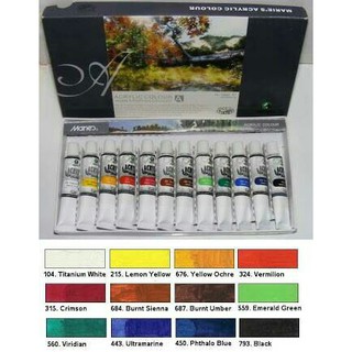  MARIE S  ACRYLIC 12 COLOURS CAT  AKRILIK CAT  LUKIS  CAT  