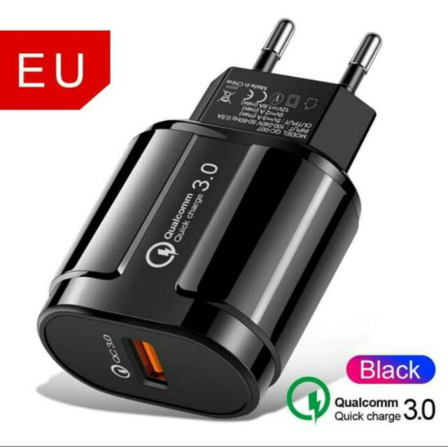 [COD] TRAVEL ADAPTER ADAPTOR KEPALA BATOK CHARGER CHARGE CARGER CASAN HP QC 3.0 QUICK HP QC007 ORI