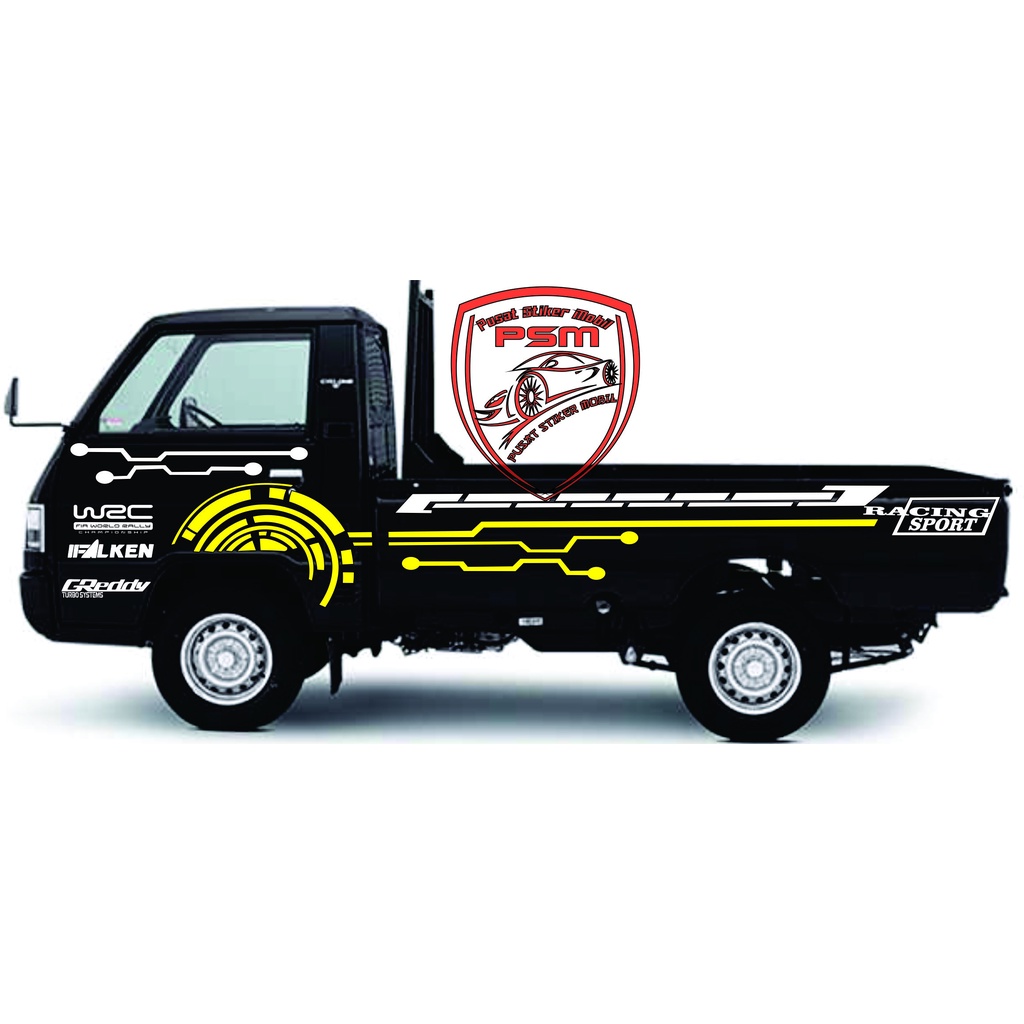 Stiker mobil pick up L300 Stiker mobil pick up T120SS futura terbaru tribal eagle promo stiker mobil