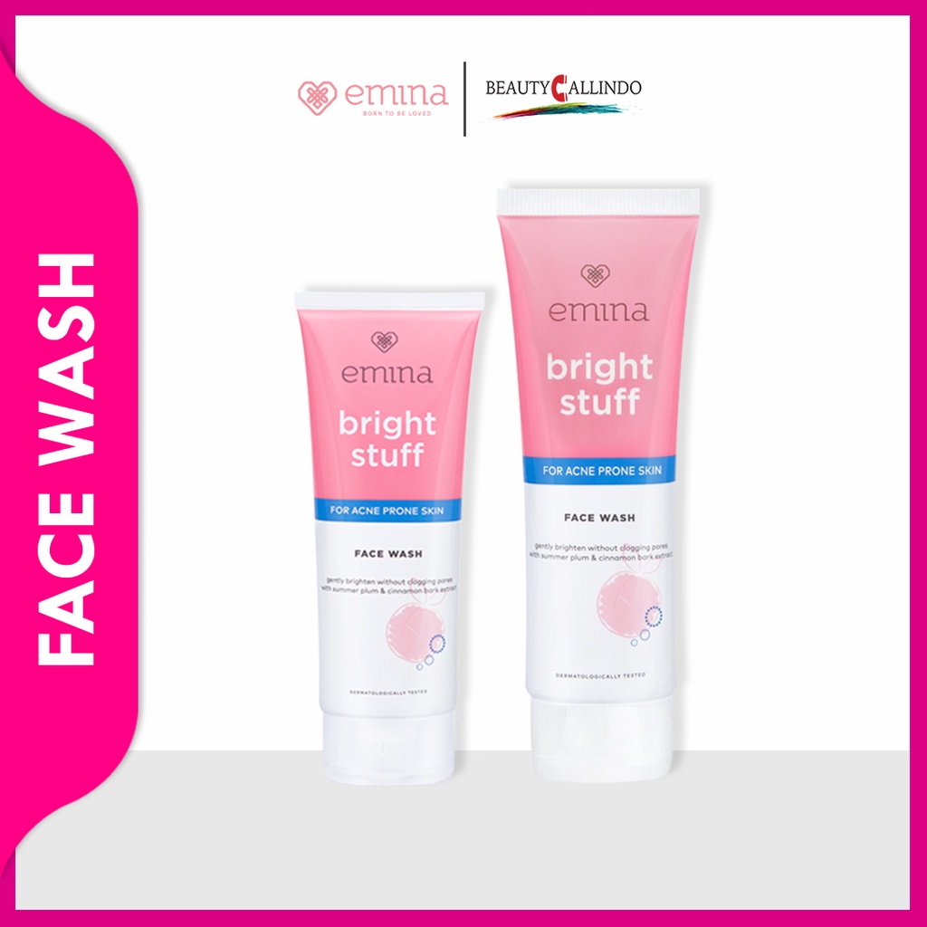 Emina Bright Stuff For Acne Prone Skin Face Wash Pembersih Wajah Anti Jerawat