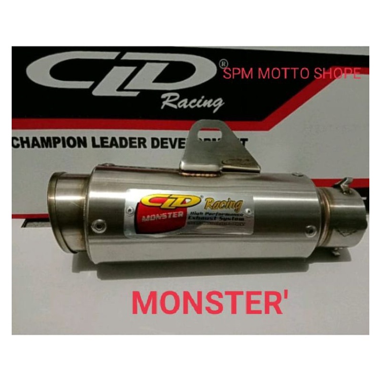 SILENCER ONLY CLD RACING TYPE MONSTER RACE PANJANG 17.5MM INLET 50MM
