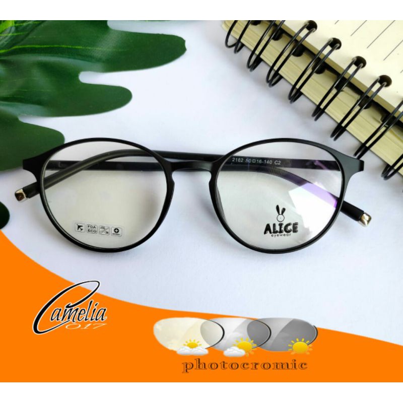 frame kacamata oval bahan lentur 2182|kacamata minus anti radiasi|kacamata photocromic
