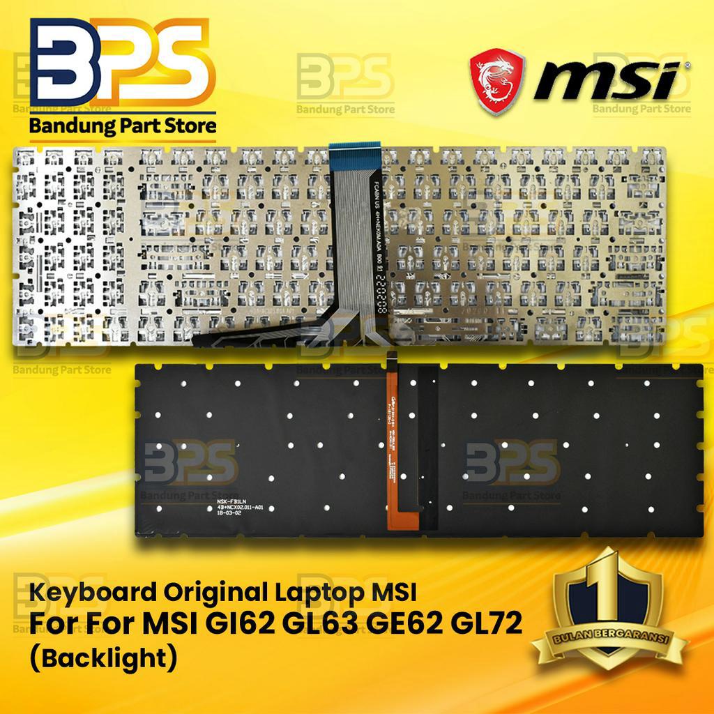 Keyboard Laptop Original MSI GI62 GL63 GE62 GL72