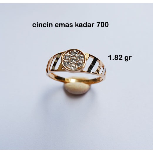 Cincin Emas UBS Kadar 700 (16K) Estimasi Berat 1.82 gram