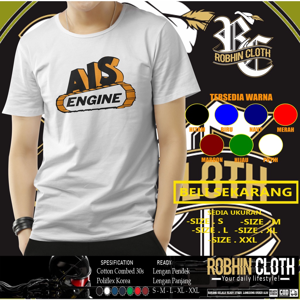 Kaos Baju AIS ENGINE KOMATSU EXCAVATOR Baju Distro