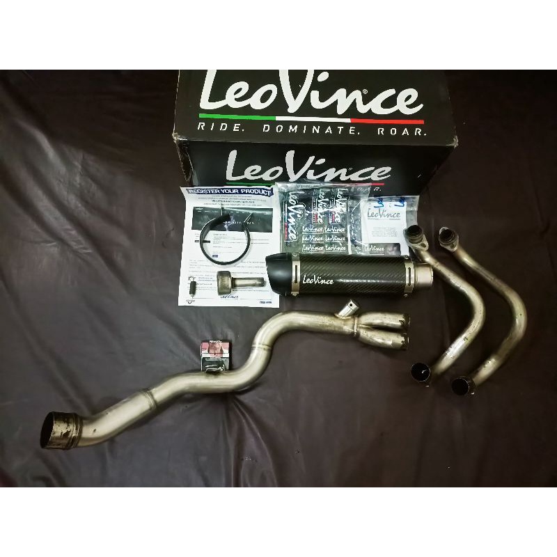 Leo Vince GP Corsa Evo Header R9 Drake Fullsistem Ninja 250 fi Old/Z250fi 2012 - 2017