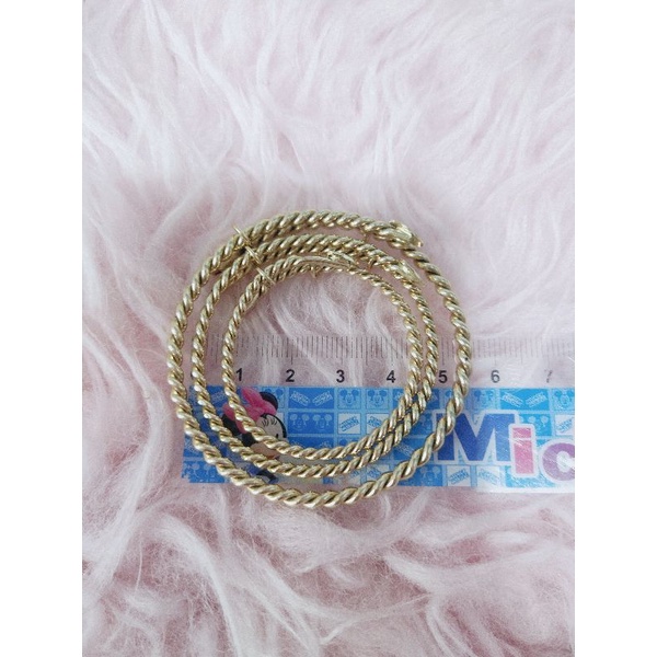 Gelang Ulir Swasa Persis Emas asli Allsize (Adjustable) Bisa dibesarkan di kecilkan Awet dan Anti iritasi