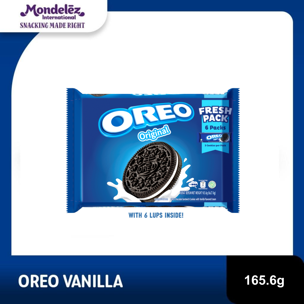 

OREO Multipack 6 (165.6g), Biskuit Oreo rasa original lebih praktis untuk momen seru