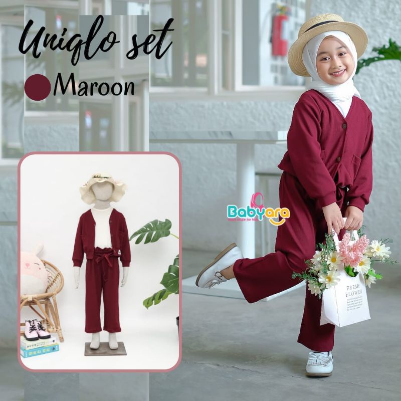 UNIQLO ONE SET ORIGINAL BY BABYARA | COD | Gamis Anak |Gamis Bayi | gamis premium | gamis cantik | s