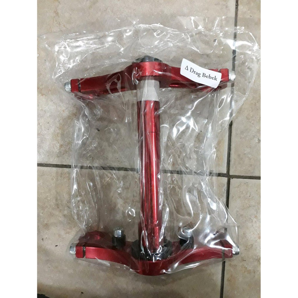 PROMO Triple Clamp Segitiga Drag Atas Bawah Almunium Jupiter Z Mio As 26 BPro Red  Murah