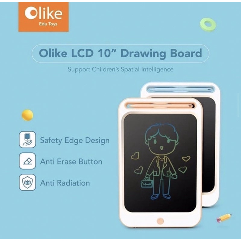 

Olike Lcd Drawing Board 10 inch - 8,5 inch / Papan tulis / Menggambar