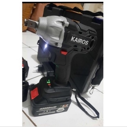 DISKON HARI INI MESIN BOR CORDLESS BATRAI -Cordless Impact Wrench 20 Volt kairos Dua Baterai  4000 MAH SIAP PAKAI FREE 2 BATRAI