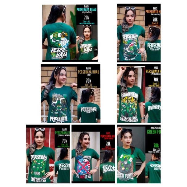 (PERSEBAYA) KAOS PERSEBAYA PREMIUM CEWEK COWOK - KAOS PREMIUM BONEK PERSEBAYA