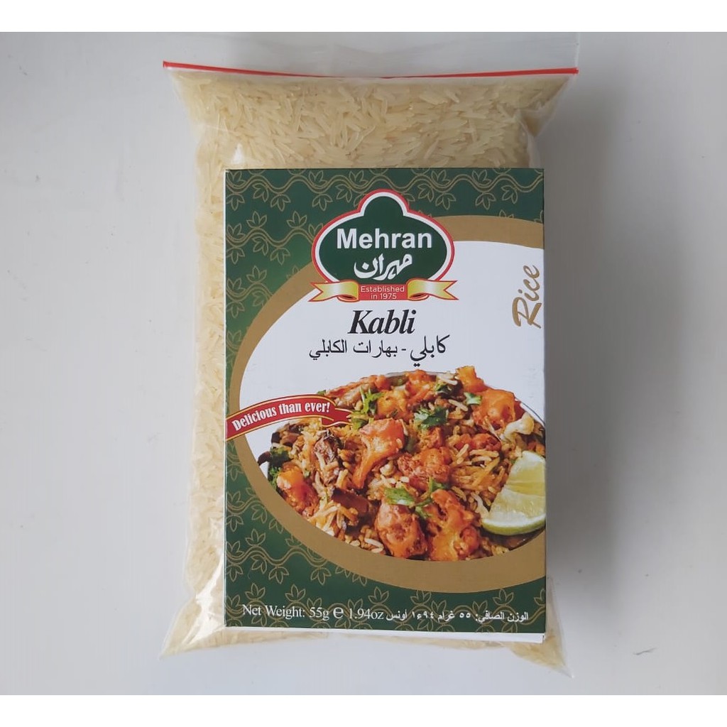 

Beras basmati 1kg dan Bumbu Kabli Mehran