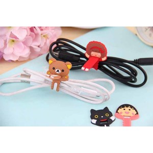 Penjepit Kabel Charger Headset Karakter Cord Holder Pengikat Kabel Kartun Lucu