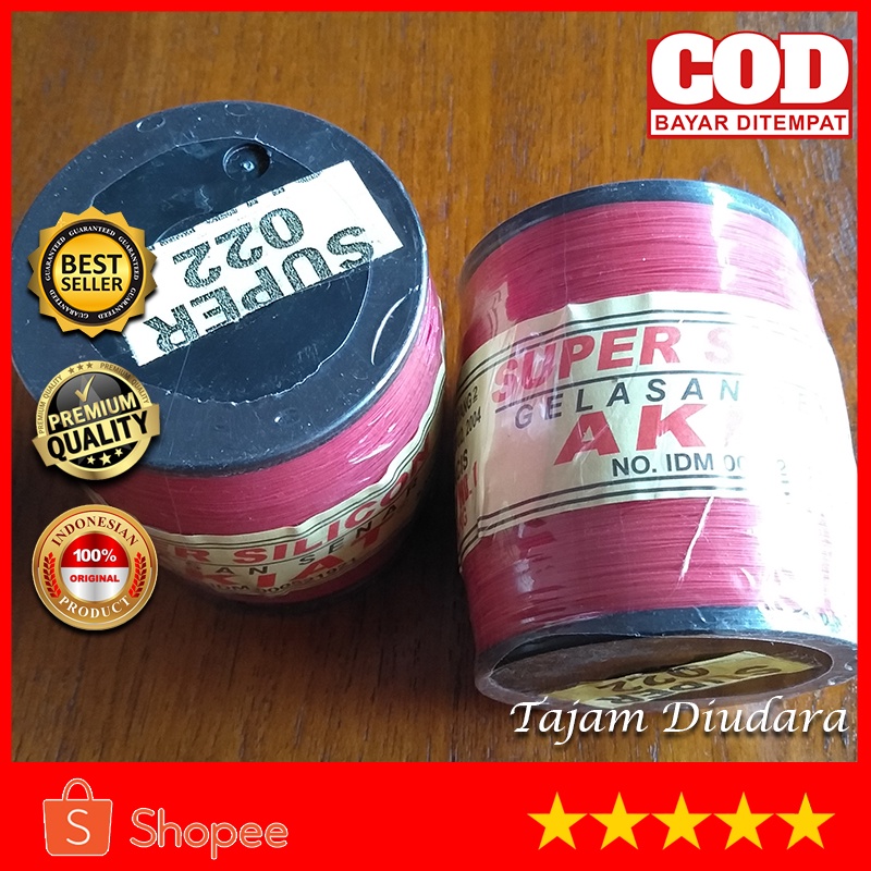 GELASAN SUPER SILICON AKIAT ORIGINAL / SPECIAL QUALITY NO 1 / SIZE 0.22 / PANJANG 2000 YARD