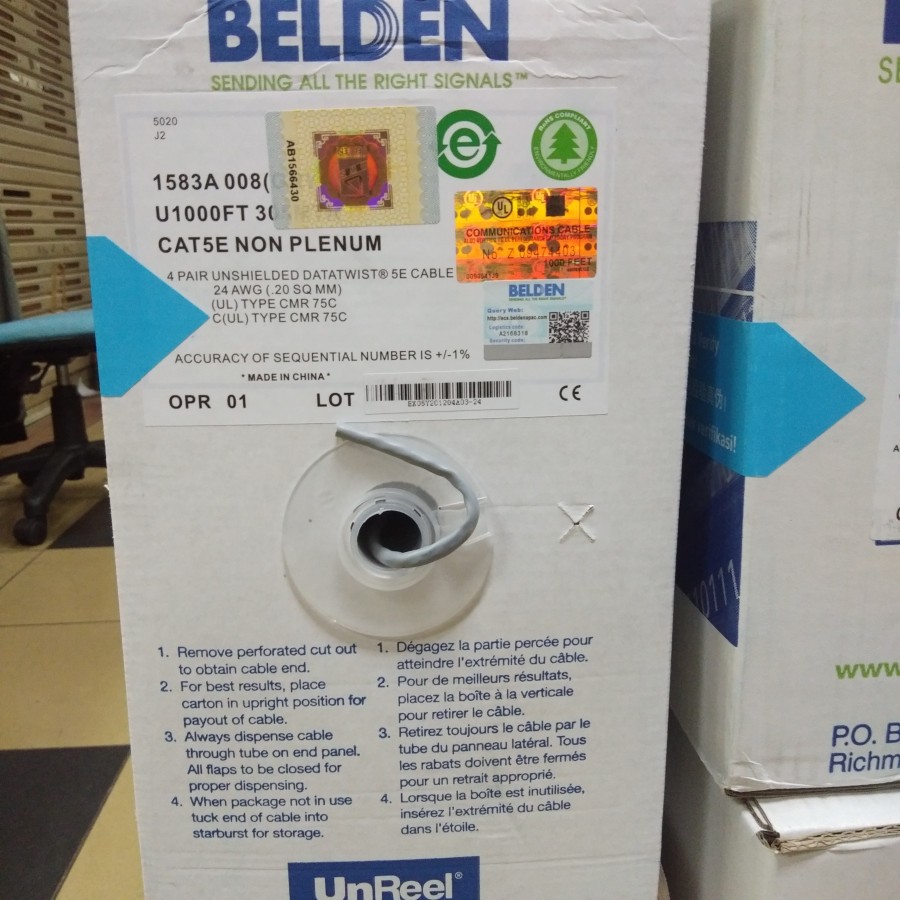 Belden Kabel LAN Cat5 USA 1583A008 Original