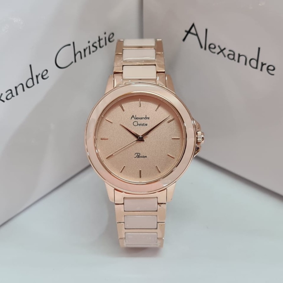 JAM TANGAN WANITA ALEXANDRE CHRISTIE AC 2930 CERAMIC ORIGINAL GARANSI RESMI 1 TAHUN