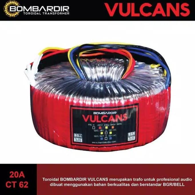 TRAFO DONAT 20A 62V CT VULCANS BOMBARDIR TRAVO TOROID 20 A 62 BELL BGR