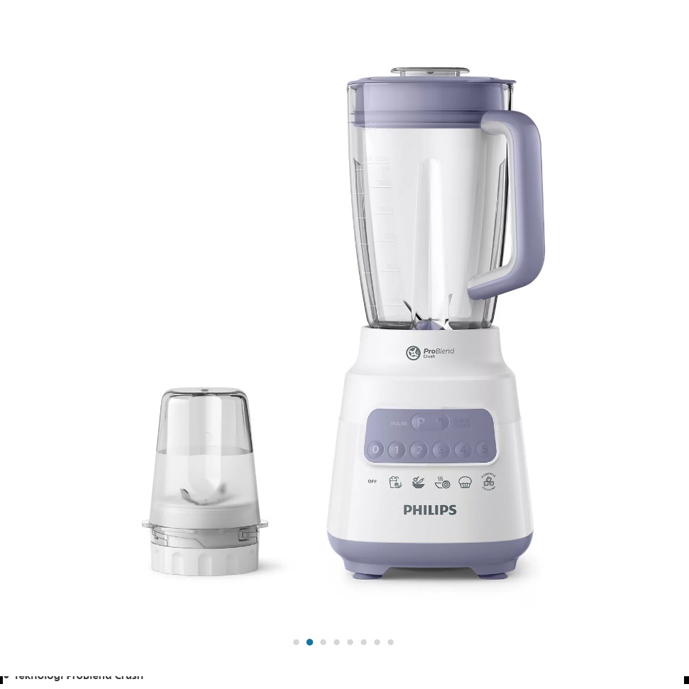 BLENDER PHILIPS HR 2221 2 IN 1 SERBAGUNA BAHAN PLASTIK 1.5 LITER